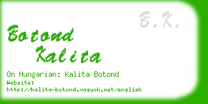 botond kalita business card